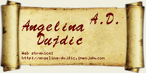 Angelina Dujdić vizit kartica